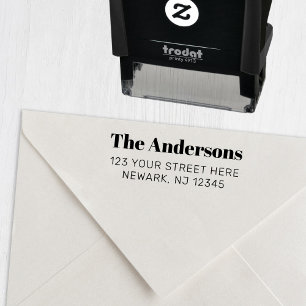 Modern Simple Return Address Self-inking Stamp