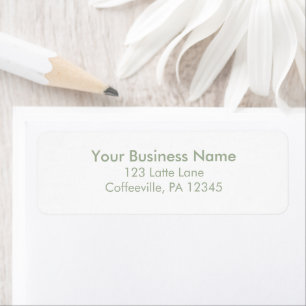 Modern Simple Sage Green Custom Return Address Label