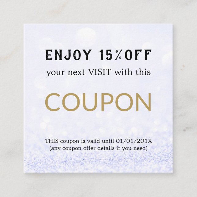 Modern Simple Salon Discount Coupon (Front)