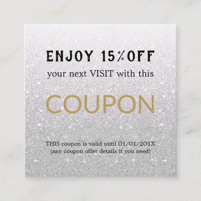Modern Simple Salon Discount Coupon (Front)