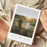 Modern Simple Save The Date Photo Card QR code<br><div class="desc">Modern and simple Save the Date photo card with QR code</div>