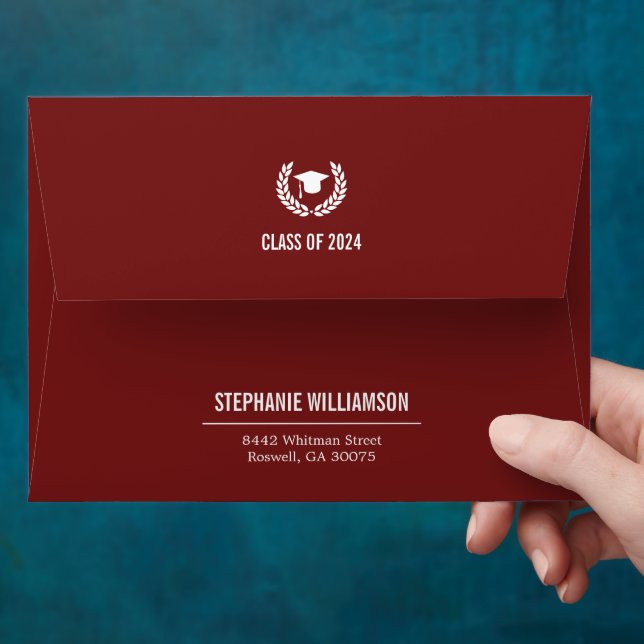 Modern Simple School College Graduation Party Envelope (Hand)