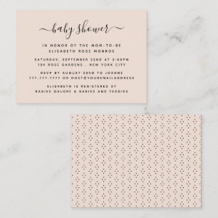 Modern Simple Script Baby Shower Ticket Invitation