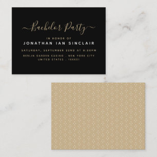 Modern Simple Script Bachelor Party Invitation