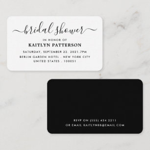 Modern Simple Script Bridal Shower Invitation