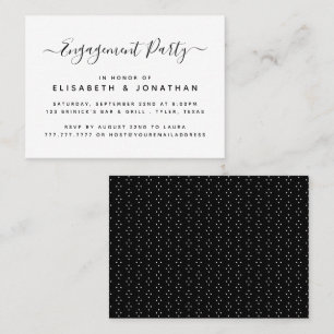 Modern Simple Script Engagement Party Ticket