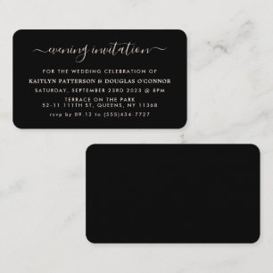 Modern Simple Script Evening Invitation