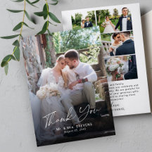 Modern simple script multi photo wedding