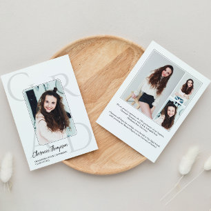 Modern Simple Script Photo Collage Graduation Invitation