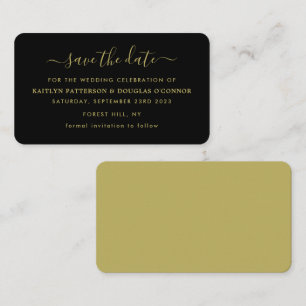 Modern Simple Script Save The Date Card