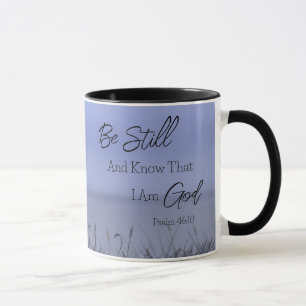 Modern Simple Scripture Blue Wheat Field Mug