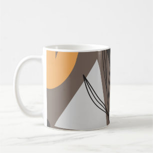 Modern simple shapes seamless pattern design. Scan Coffee Mug