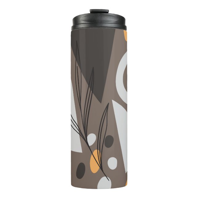 Modern simple shapes seamless pattern design. Scan Thermal Tumbler (Front)