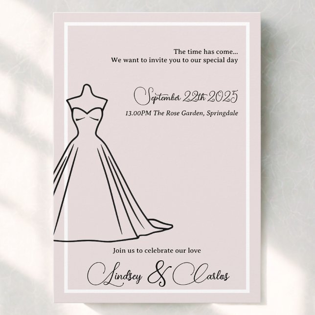 Modern Simple Silhouette Minimalist Invitation (Creator Uploaded)