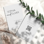 Modern Simple Silver Grey All-in-One Wedding Invitation<br><div class="desc">Modern Simple Silver Grey All-in-One Wedding Invitation</div>