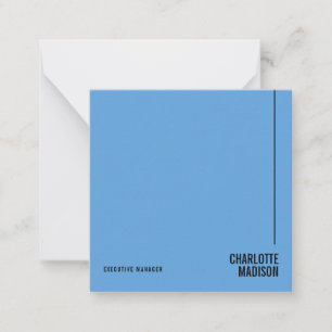 Modern Simple Sky Blue Minimalist Own Name Card