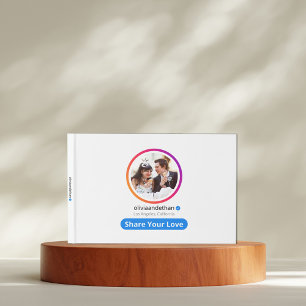 Modern Simple Social Media Photo Wedding Guest Book
