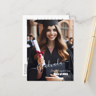 Modern Simple Spanish Photo Script Grad Invitation