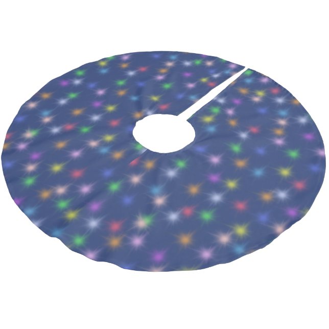 Modern Simple star gradient colourful galaxy Space Brushed Polyester Tree Skirt (Angled)