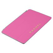 Modern Simple Stylish Hot Pink Magenta Monogram iPad Air Cover (Side)