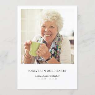 Modern Simple Sympathy Funeral Thank you Card