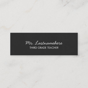 Modern & Simple Teacher Business Card