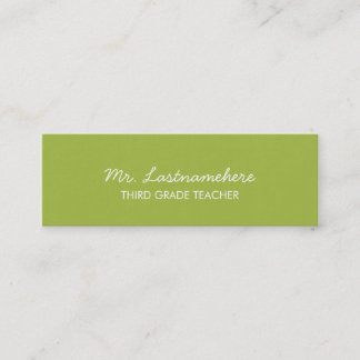 Modern & Simple Teacher Business Card