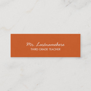Modern & Simple Teacher Business Card
