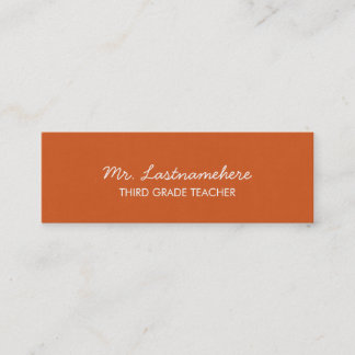 Modern & Simple Teacher Business Card