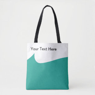 Modern Simple Teal And White  Tote Bag