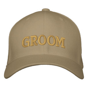 Modern Simple Team Groom Typography Engagement Embroidered Hat