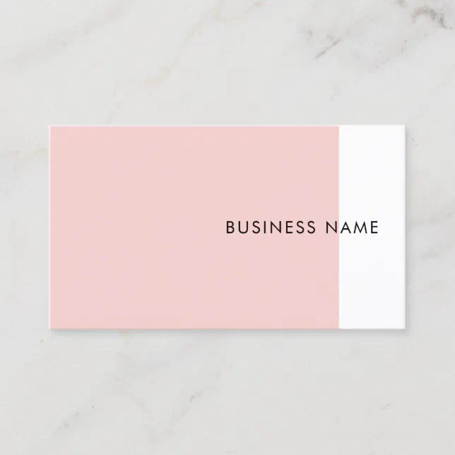 Modern Simple Template Blush Pink Elegant Company Business Card | Zazzle