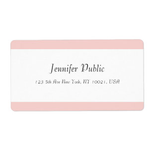 Modern Simple Template Blush Pink White Elegant