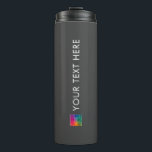 Modern Simple Template Business Logo Promotional Thermal Tumbler<br><div class="desc">Custom Elegant Modern Simple Minimalist Template Upload Image Photo Business Company Logo Add Text Name Promotional Classic Thermal Tumbler.</div>