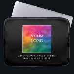 Modern Simple Template Custom Business Logo Here Laptop Sleeve<br><div class="desc">Custom Upload Business Logo Modern Black And White Modern Elegant Template Electronics Bag / Tablet & Laptop Cases / Neoprene Laptop Sleeve 13 inch.</div>