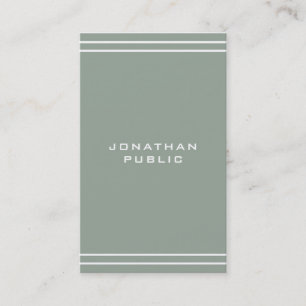 Modern Simple Template Elegant Green Professional Business Card