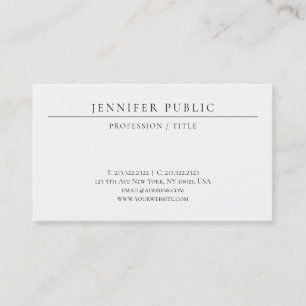 Modern Simple Template Elegant Luxury Paper Business Card