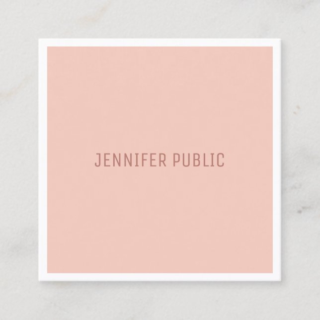 Modern Simple Template Elegant Minimalist Trendy Square Business Card (Front)