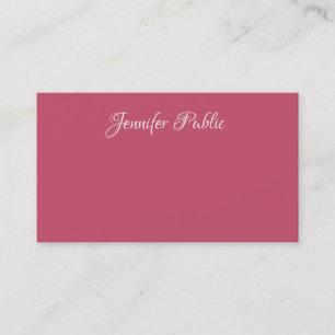 Modern Simple Template Elegant Red Professional Business Card