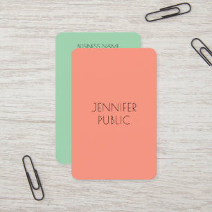 Modern Simple Template Elegant Trend Colours Business Card