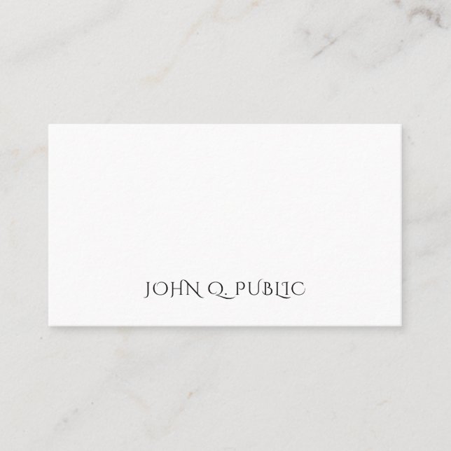 Modern Simple Template Minimalist Professional Business Card (Front)