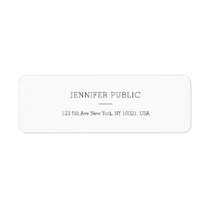Modern Simple Template Personalised Return Address Label