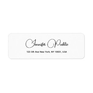 Modern Simple Template Typography Return Address Label