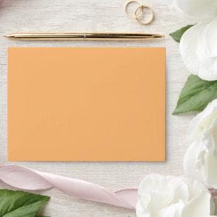 Modern Simple Terracotta Orange Custom Wedding Envelope