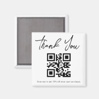 modern simple thank you business qr code