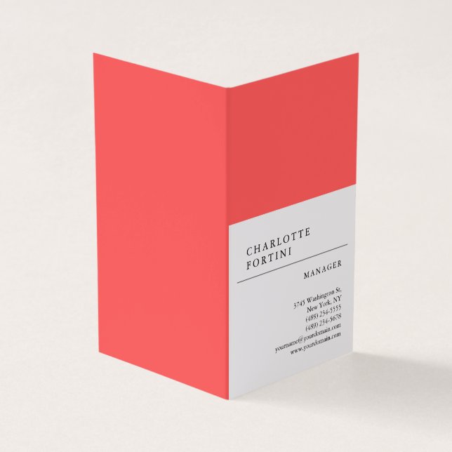 Modern Simple Trendy Minimalist  Business Card (Outside)