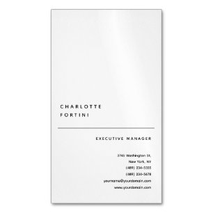 Modern Simple Trendy Minimalist  Magnetic Business Card