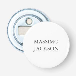 Modern Simple Trendy Minimalist Plain Own Name Bottle Opener