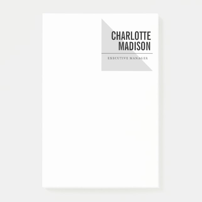 Modern Simple Trendy Minimalist Plain Post-it Notes (Front)