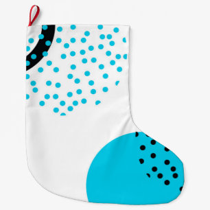 Modern, simple, trendy, urban circle graphic large christmas stocking